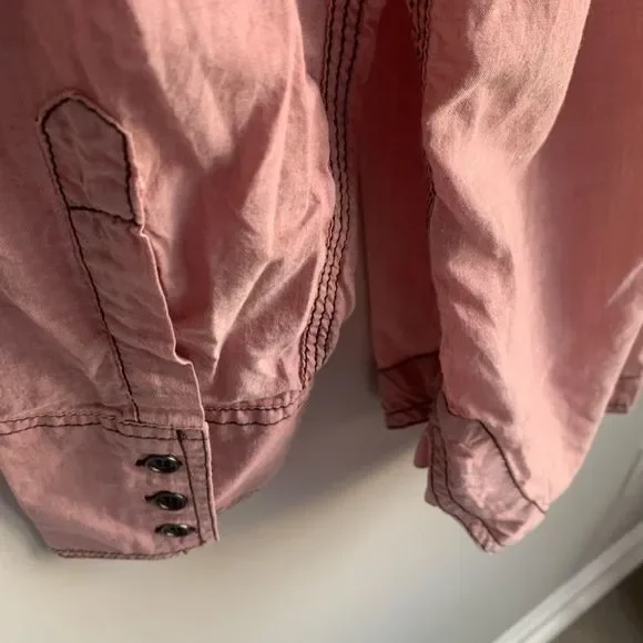 Free People Last Chance Chambray Button Down Shirt - Picture 4 of 7